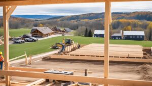 bâtiment en bois pour chevaux