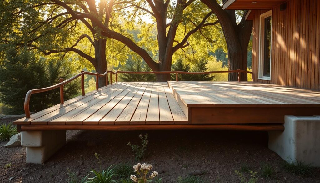 plan terrasse en bois sur plots gratuit