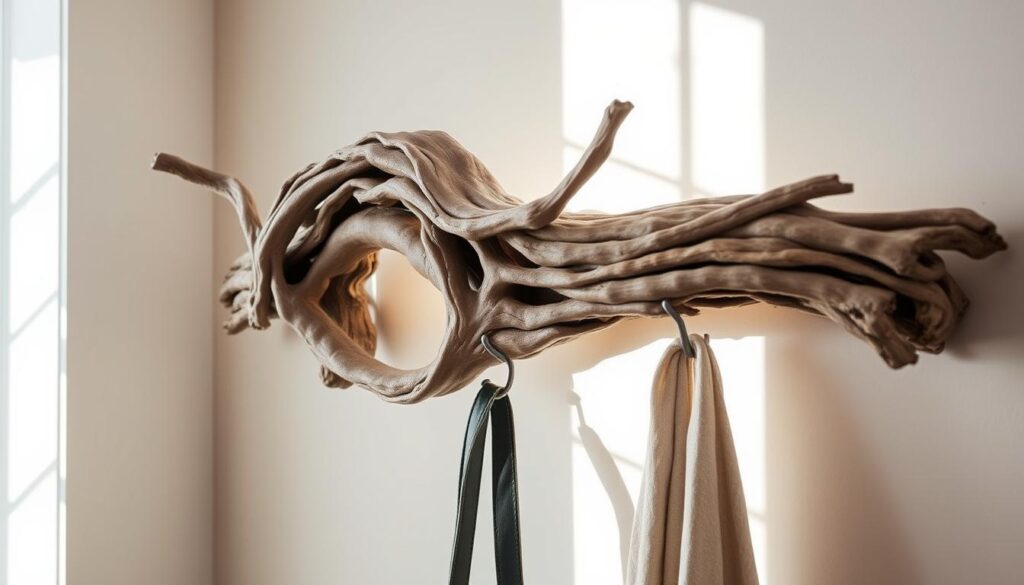fabriquer un porte‑manteau en bois flotté