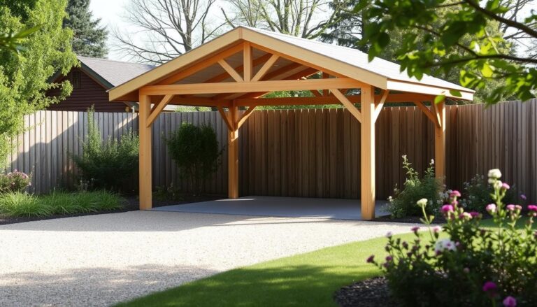 plan carport bois adossé gratuit