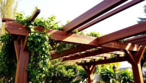 plan pergola adossée en bois gratuit