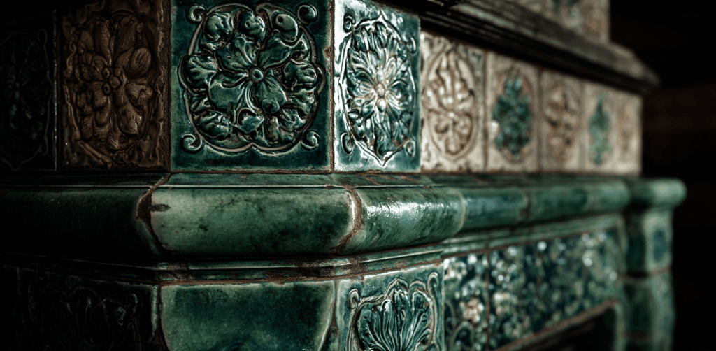 Poêle alsacien détails de la décoration