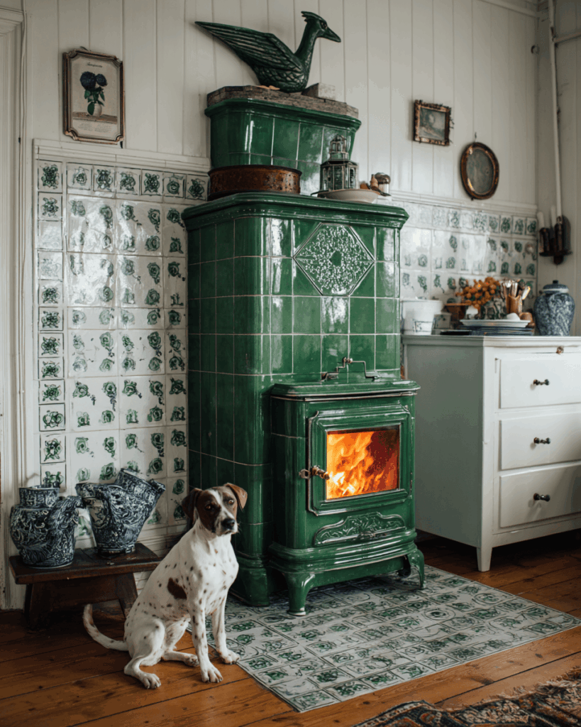 Poele Alsacien dans une cuisine