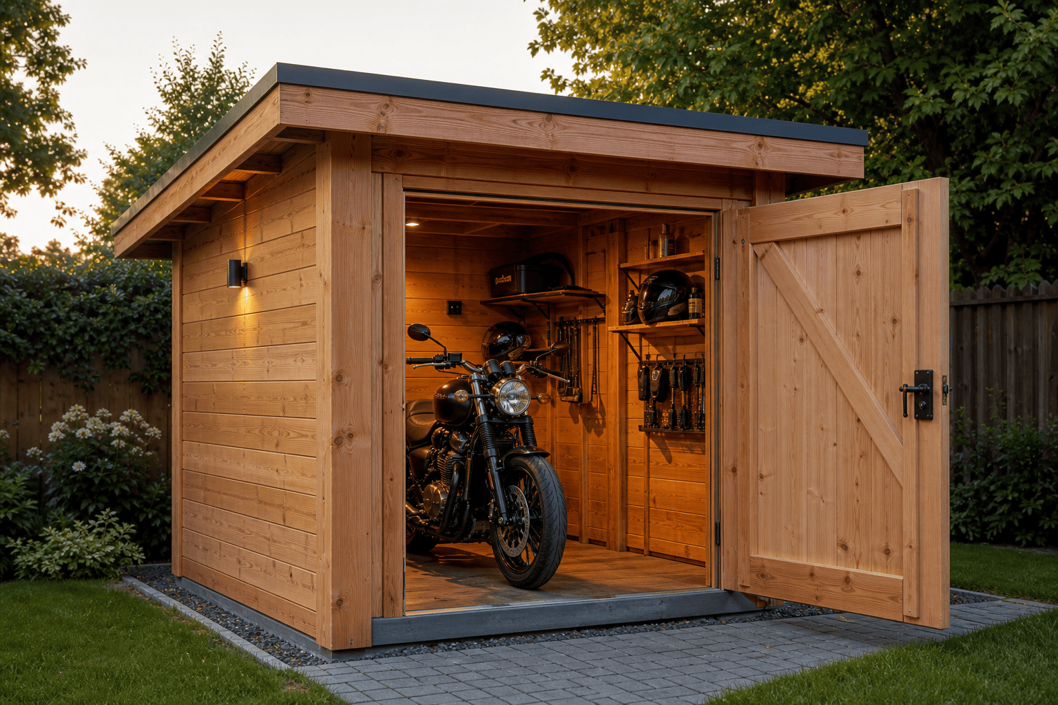 fabriquer-abri-moto-bois