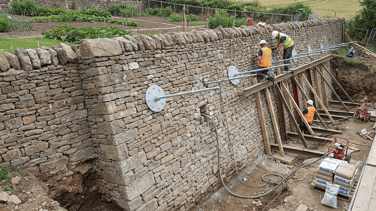Comment consolider un mur en pierre qui penche efficacement