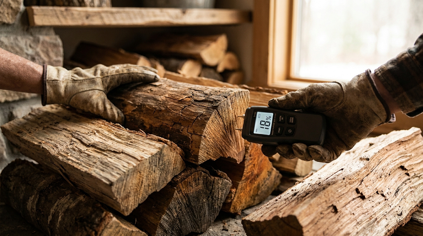 Comment vérifier si votre bois de chauffage est bien sec ?