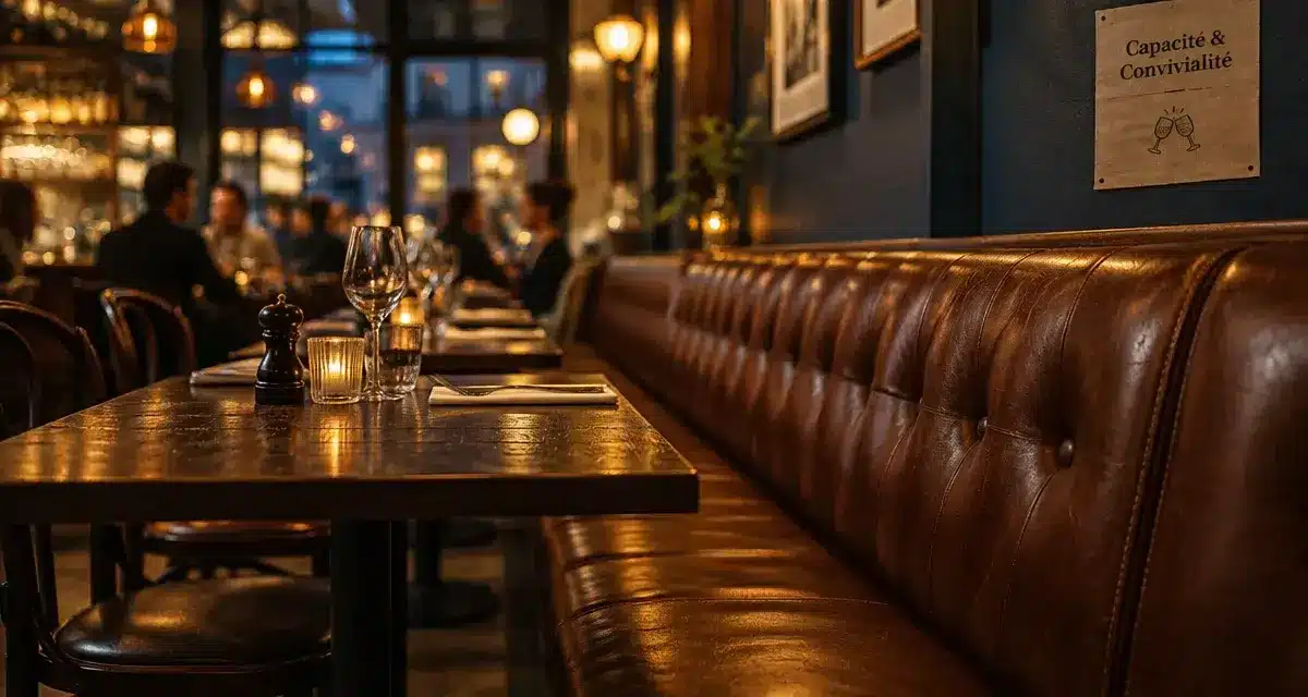 Banquette resto en îlot ou le long du mur : la configuration qui change tout à la capacité d&rsquo;accueil